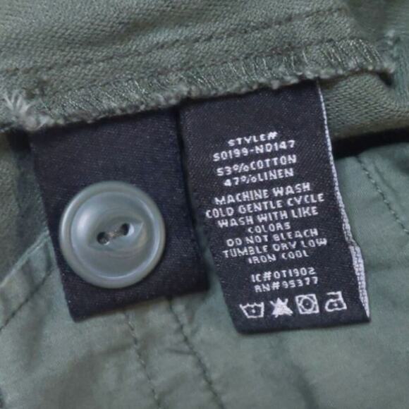 Sanctuary Army Green Mini Skirt Cotton Linen Blend Button Front Gorpcore Medium - Picture 8 of 11